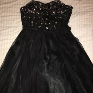 Black/Bedazzled Prom Dress